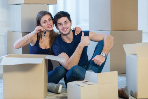 Office removals team planning a business move in Clapham
