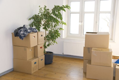 Moving day preparation for a home relocation in Clapham