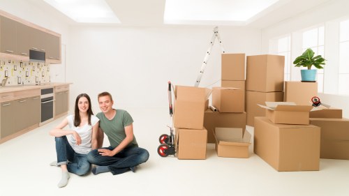 Removal van prepared for a small house move in Clapham