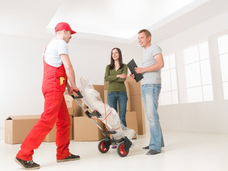 Local van loading furniture for a Clapham move
