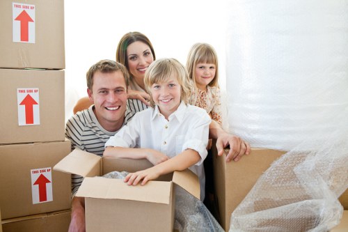 Careful handling of household items during a van move