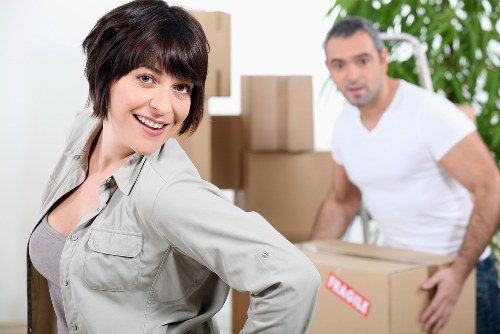 Packed furniture and household items ready for local removals