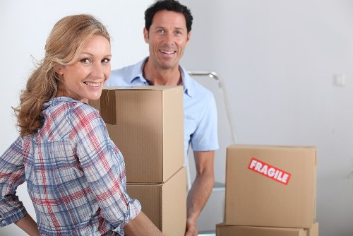 Careful moving of household items in a Clapham property